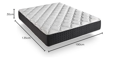 SIMPUR RELAX | BIO GREEN® Memory Foam mattress| Natural Organic Fiber| 135 x 190 | Depth 30 cm | Handmade | Mattress beneficial for sensitive individuals such as children and the elderly.| Superior materials | Covering 100% Hypoallergenic | MediumFirm support.|Certification Oeko-tex® | Certification ISO 9001 ® | Certification Certipur® | Made 100% EU. | 100% Quality- Satisfaction | Guarantee 5 Years.