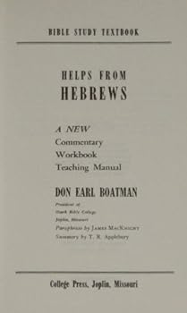 Hardcover Helps From Hebrews, Bible Study Textbook Book
