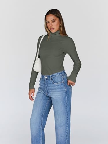 Image of Trendy Queen Women's Turtleneck Long Sleeve Shirts Basic Underwear Tops Winter Clothes 2026