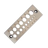 Dowel Plate, High-Speed Steel Dowel Plate 17 Holes Wood Dowel Rod Maker A2 Steel Rods Wood Sticks Maker Practical Woodworking Tool Accessaries, Holes from 1/8 Inch to 5/8 Inch (Metric)