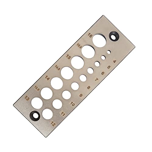 Dowel Plate, High-Speed Steel Dowel Plate 17 Holes Wood Dowel Rod Maker A2 Steel Rods Wood Sticks Maker Practical Woodworking Tool Accessaries, Holes from 1/8 Inch to 5/8 Inch (Metric)