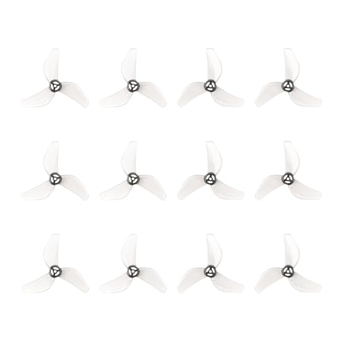 BETAFPV 12pcs Gemfan 1207 3-Blade Props with 1.0mm Shaft - Transparent Gray