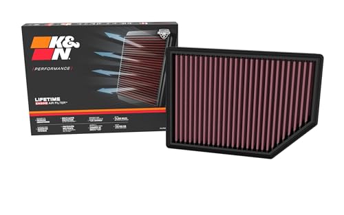 K&N High-Flow Original Lifetime Engine Air Filter: Increase Power: Premium, Washable: Compatible with 2023-2026 RAM/JEEP: (See Product Descriptions for Select Models), 33-5125