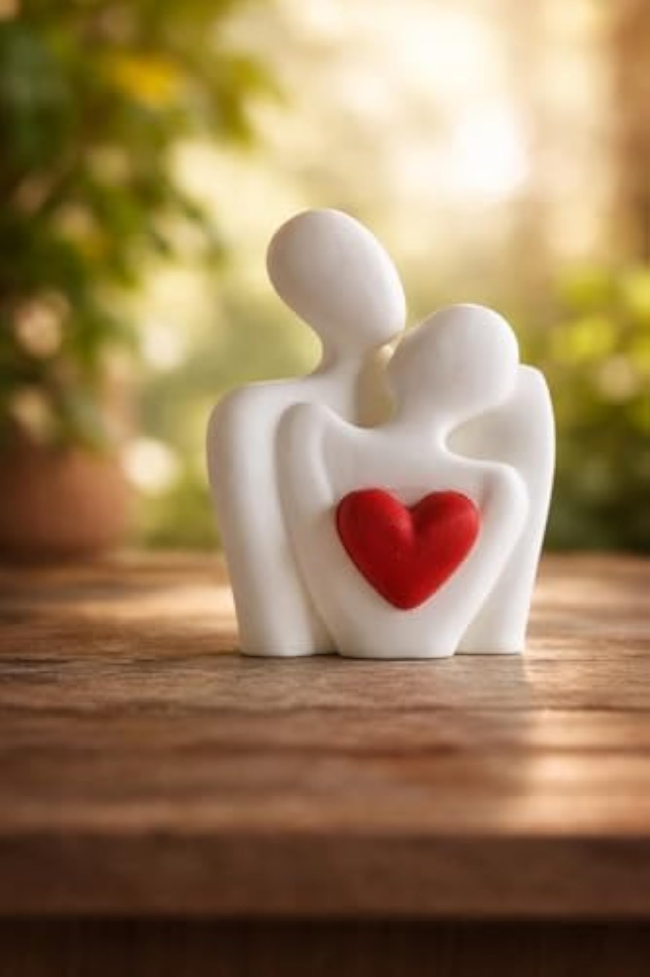 Abstract Couple Hugging Figurine Showpiece