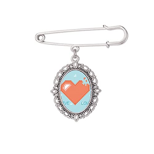 Broche pixel heart pour accessoiriser un châle en automne