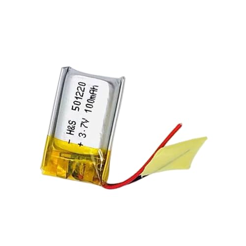Batería de polímero de 3,7 V 80 mAh 501220 cable saliente con placa protectora para varios dispositivos electrónicos portátiles