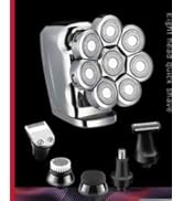 Phisco LK-8380 PRO 5-in-1 Premium Bald Head Electric Shaver, 8 Heads, Wet/Dry, 90 Mins Usage, Gun...