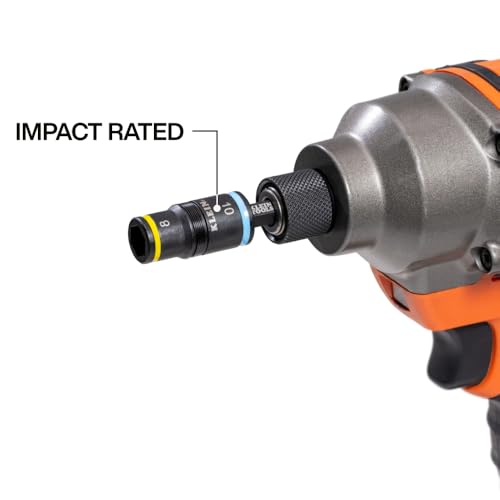 Klein Tools 32931M 2-in-1 Impact Socket Features Flip Socket, 2 Metric Hex Sizes, 8mm and 10mm, Impact Rated