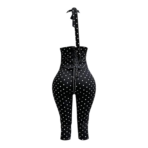 Mono deportivo de lunares para mujer bodycon ajustado de una pieza 5