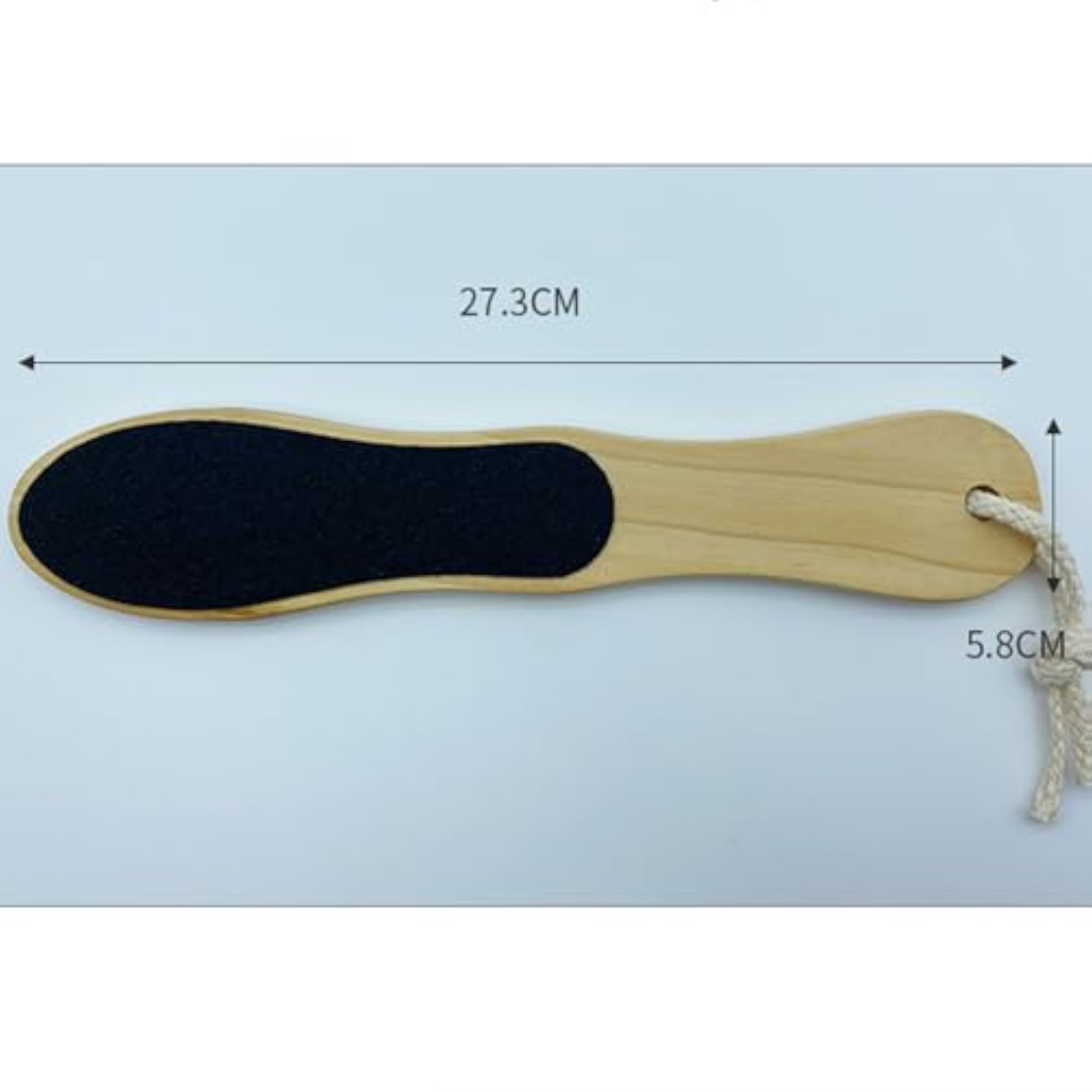 Wooden Foot Scrubber with Double Sided Rasp