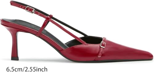 Image of MAVMAX Slingback Heels for Women Kitten Heels with Bow Pointed Close Toe Pumps Dress Party Heeled Sexy Wedding Shoes