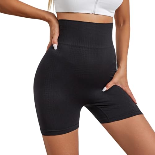 Viresta Ion Shaping Shorts,Micro-Vibration Massage Ion Shaping Short High Waist Seamless Liquid for Women Pants (Black,M)