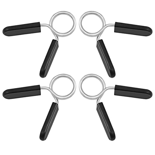 GAROZATION Weightlifting Bar Buckle Barbell Clips 4pcs Bar Spring Lock Collars for Dumbbell Bars