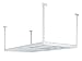NewAge Products Versarac White 4' x 8' Adjustable Garage Overhead Rack, 40152