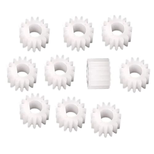 BELTXTROPHE 10pcs 1 Module 20 Teeth D Shape Hole Plastic Spur Gear 20T 1M Spur Pinion Gear 22mm Outer Diameter DIY Plastic Wheel Industry(6x5mm)