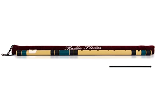 Image of Radhe Flutes PVC Fiber Bass G With Velvet Cover (Beige Flute With Black & Dark Green Threads)