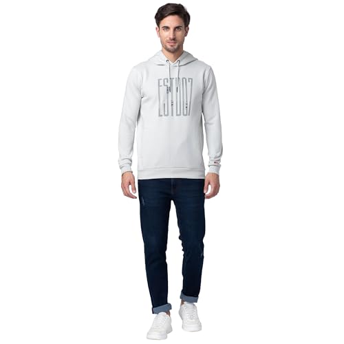 Image of Being Human Men's Solid Cotton Blend Long Sleeve Hoody | Men's Hoodie