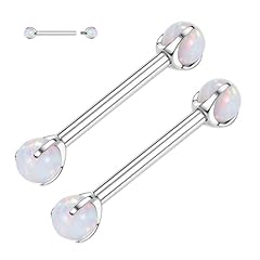 Styele1:White Opal,1 Pair,Silver