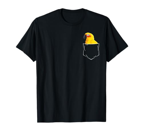 Sun Conure In A Pocket Perico Pet Birds Parrot Camiseta