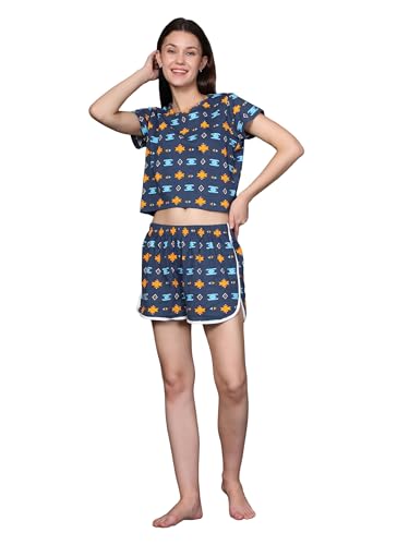 Image of B STORIES Women's Cotton Pyjama Set | Comfort and Relexed Nightsuit for Ladies
