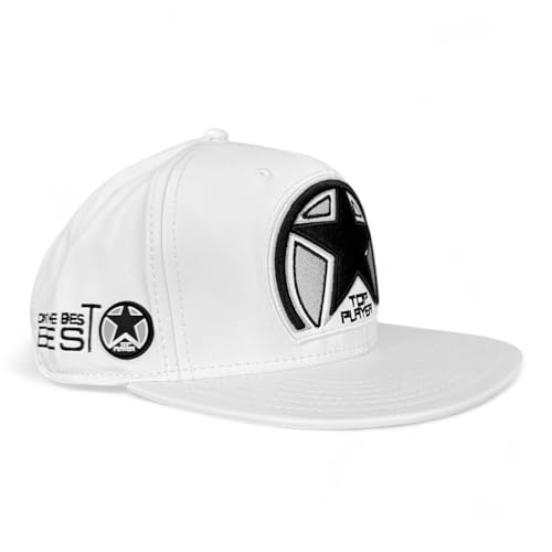 Snapback cap blanc en taille unique pour un style urbain quotidien