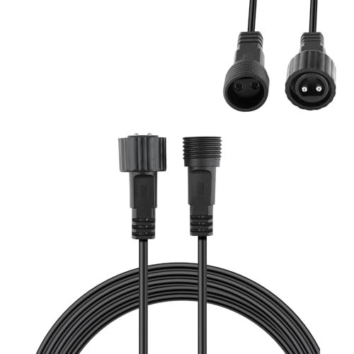 10Ft/3M Extension Cable, IP68 Weatherproof Solar Extension Cord, Solar Light Extension Cable for...