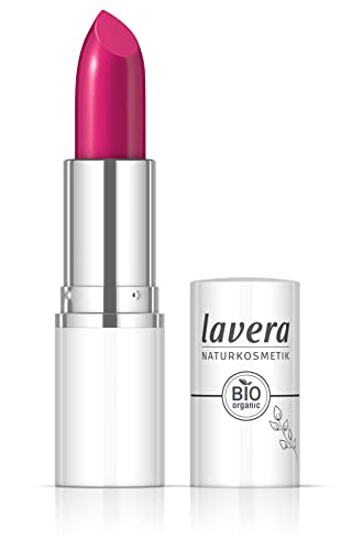lavera Cream Glow Lipstick, Pink Universe 08, Intense colour, Shiny finish, High wearing comfort, Up to 6 hours hold, Vegan