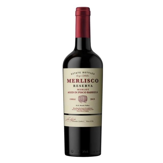 VINHO CHILENO MERLISCO 750ML - Envelhecido em barrica de Pisco