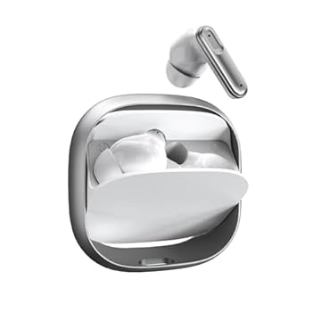 Fone de Ouvido Intra-Auricular Bluetooth 5.4, Áudio Hi-Fi Estéreo Sem Fio, Microfone com Cancelamento de Ruído, Toque Sensível, Estojo Giratório, 3 Tamanhos de Pontas, 36h Bateria - Branco