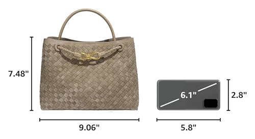 Bolso Tote Tejido de Gamuza para Mujer miniatura 2