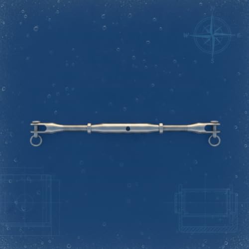 Tensor de Quijada con Ojal para Cable, Ajustador de Tensión con Rosca Lisa, Conector Desmontable de Hardware para Exterior miniatura 7