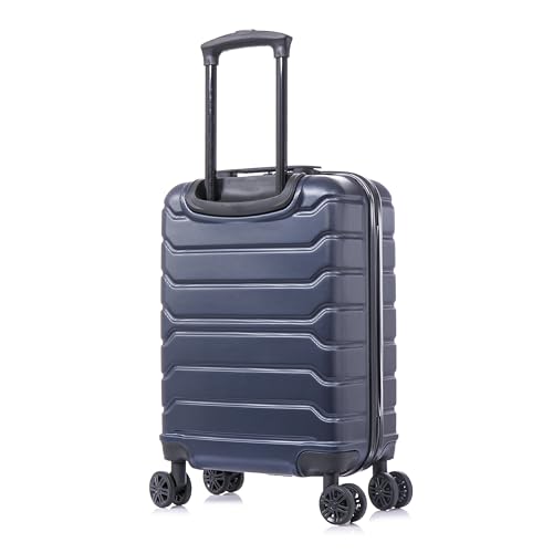 Image of InUSA TREND Luggage with Spinner Wheels | Durable Lightweight Hardshell Suitcase, Travel bag with Handle and Trolley, 20-Inch Carry On Small Luggage | Blue