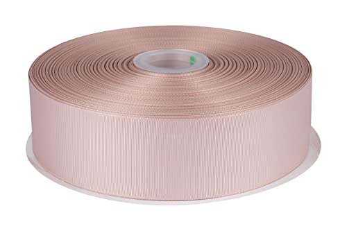 Fondersy 50mmX 91M Solid Grosgrain Ribbon for Gift Wrapping Parties Wedding Decoration, Crafts Sewing(Vanilla)