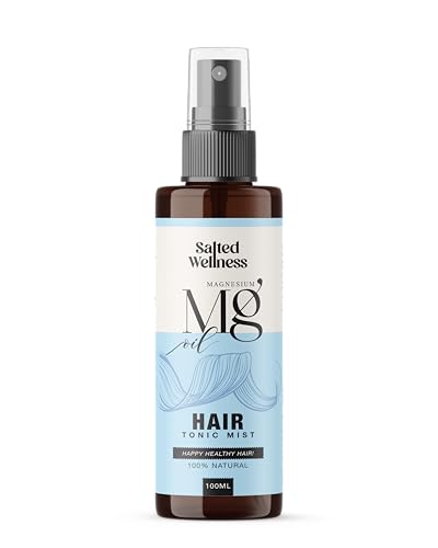 Image of Salted Wellness Rosemary Hair Growth Spray with Magnesium | Hair Tonic Mist for Hair Fall Control & Scalp Nourishment | Non-Greasy | 100ml