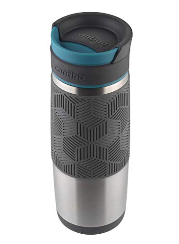 Contigo Transit Autoseal Travel Mug, Stainless Steel Thermal Mug, Vacuum Flask, Leakproof Tumbler, Coffee Mug with BPA Free Easy-Clean Lid, Biscay Bay, 460 ml