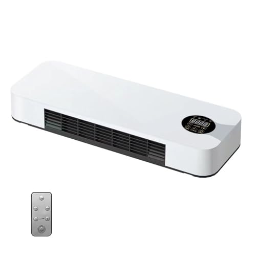 Calefactor eléctrico con pantalla táctil y control remoto, compatible aire frío/calor, doble ajuste, montaje en pared, bajo nivel de ruido,Dispositivo de calentamiento