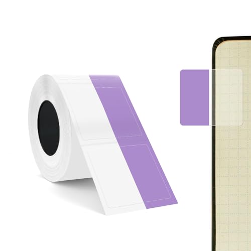 SUPVAN T50M Series Label Maker Tape, 0.98'' × 0.51'' + 0.59'' (25 × 13 + 15mm) 100 Labels/Roll Genuine Laminated Thermal File Label, Waterproof Oilproof Adhesive Auto Detect Labels, Black on