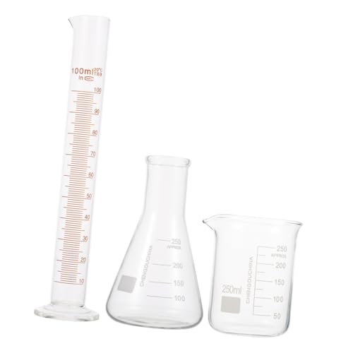 Set d'outils scientifiques en verre SHINEOFI bécher 250ml et fiole conique
