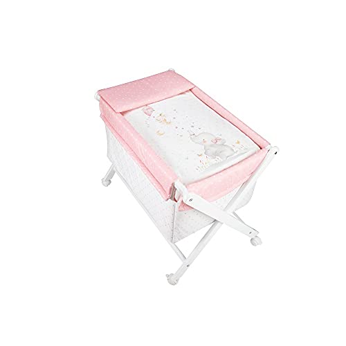 mibebestore Vestidura Minicuna Tijeras Elefantino Rosa (No Incluye Estructura)