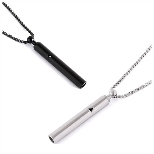 2 Pcs Breathing Necklace for Anxiety Relief Breathlink Anti Smoking Necklace Stop Smoking Aids Quit Vaping Tools for Smoking Cessation Fum Vaporless Inhaler for Natural Calm Stress Relief