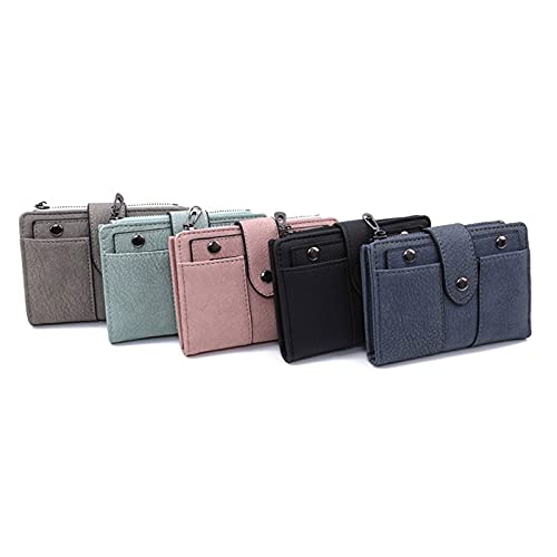 Image of LUCIY Wallets for Women Ladies Wallet Small Ladies Simple Retro Ladies Solid Short Female Wallet (Color : Hortel�)
