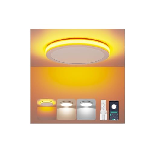 Antree LED�V�[�����O���C�g 6��~8���p 32W 3800lm �Ԑڌ��Ə�铔 �@�\�t�� ������� �����E���F�@�\ �V��Ɩ���� �ɔ� �d�C �u���� 3�N�ۏ� �����R���t�� �X�}�zAPP���� Ceiling Light 6�� 8�� �Q��/���r���O