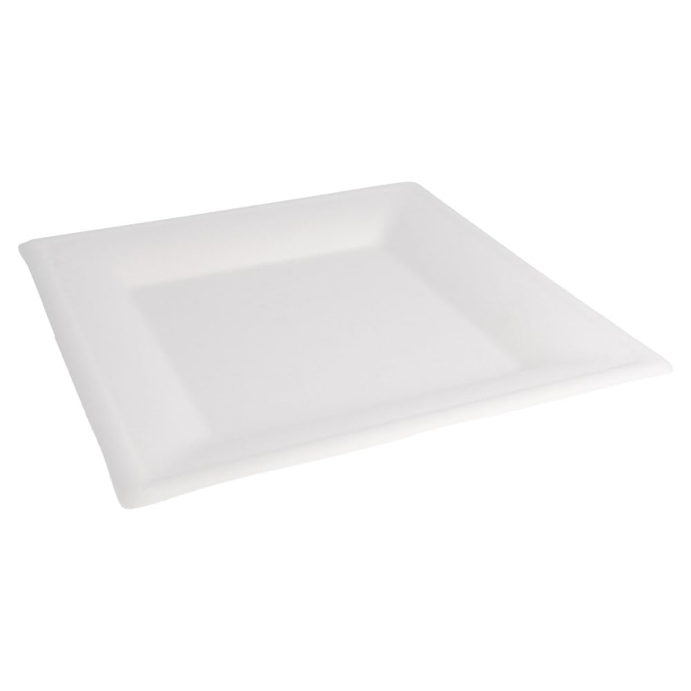 Piatto Quadrato "Bionic" 26,2X26,2 Cm Bianco Cellulosa - 50 Unità
