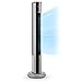 Klarstein Skyscraper 3G - Ventilador de Columna, Bajo Consumo, Función oscilación 90º, 3 Niveles de Velocidad, Programable, Panel táctil, Filtro Integrado, Mando a Distancia, 48 W, Plateado