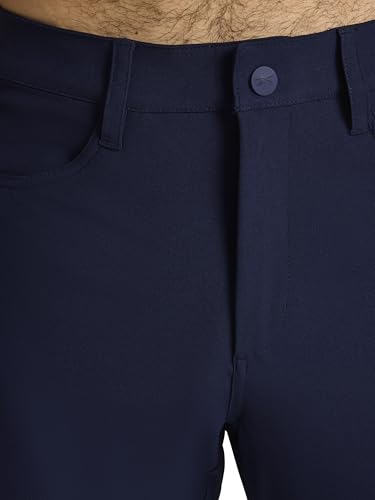 Reebok Men’s 5-Pocket Voyager Oblong Pant, Tapered Slim Fit, Lightweight Poly Double-Knit Fabric, Vector Navy, 36X32 — view 4