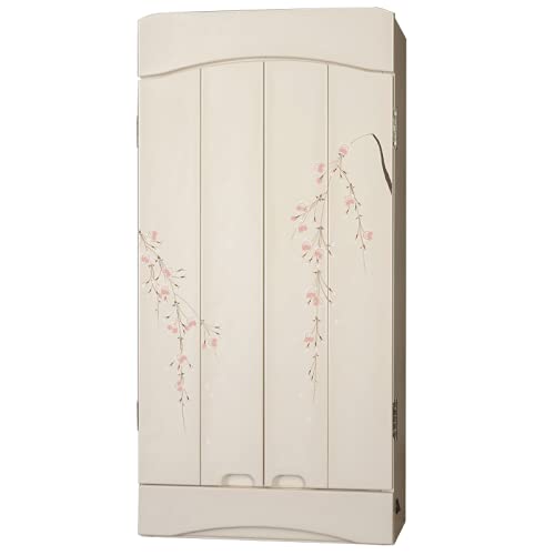 【赤澤朝陽】 創価学会コンパクト仏壇 プリンセス (パールホワイト/桜蒔絵) 付属品なし
