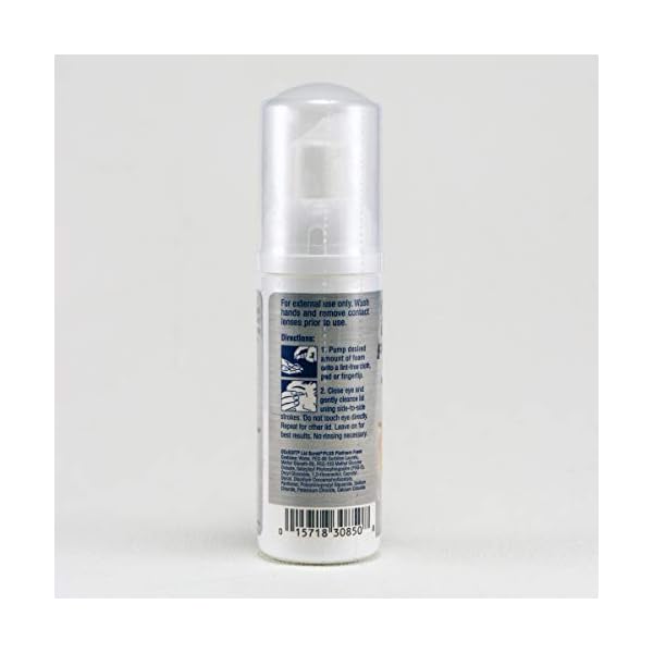 OCuSOFT-Lid-Scrub-Plus-Platinum-Foaming-Eyelid-Cleanser-50-Milliters-Extra-Strength-Cleanser-for-Irritated-Eyelids-Associated-with-Blepharitis-Dry-Eye-Meibomian-Gland-Dysfunction-MGD OCuSOFT Lid Scrub PLUS Platinum Extra Strength Foaming Eyelid Cleanser - Leave-On Eyelid & Eyelash Cleanser with Phytosphingosine to Remove Oil, Dirt & Makeup -1.68 fl oz