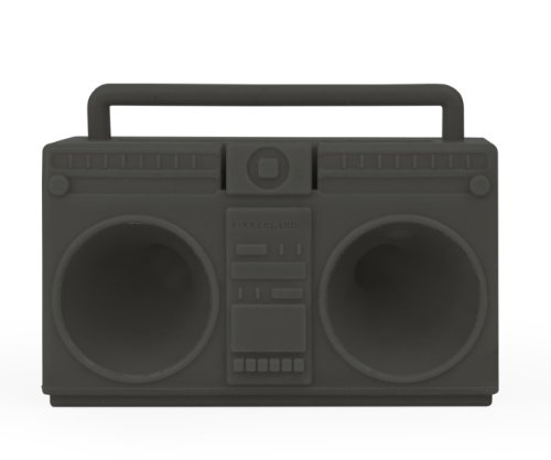 Kikkerland Boombox Speaker - Retail Packaging - Pink/Gray