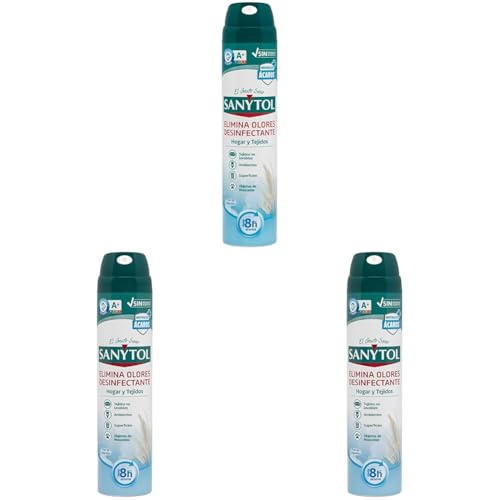 Ambientador sanytol desinfectante para hogar y tejidos spray bote de 300 ml (Paquete de 3)