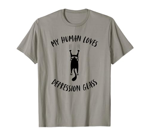 Photo de My Human Loves Depression Verre pour amoureux des chats T-Shirt